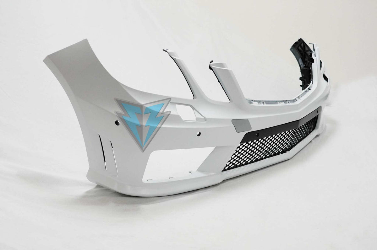 2010-2013 Mercedes Benz (W212) Pre-Facelift E63 AMG Style Front Bumper Conversion Kit (DRL Included) - Prop and Piston