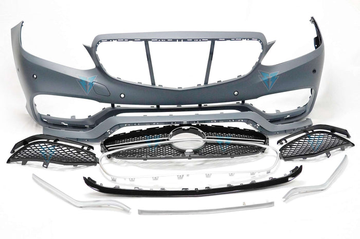 2014-2016 Mercedes Benz (W212) Facelift E63 AMG Style Front Bumper Conversion Kit - Prop and Piston