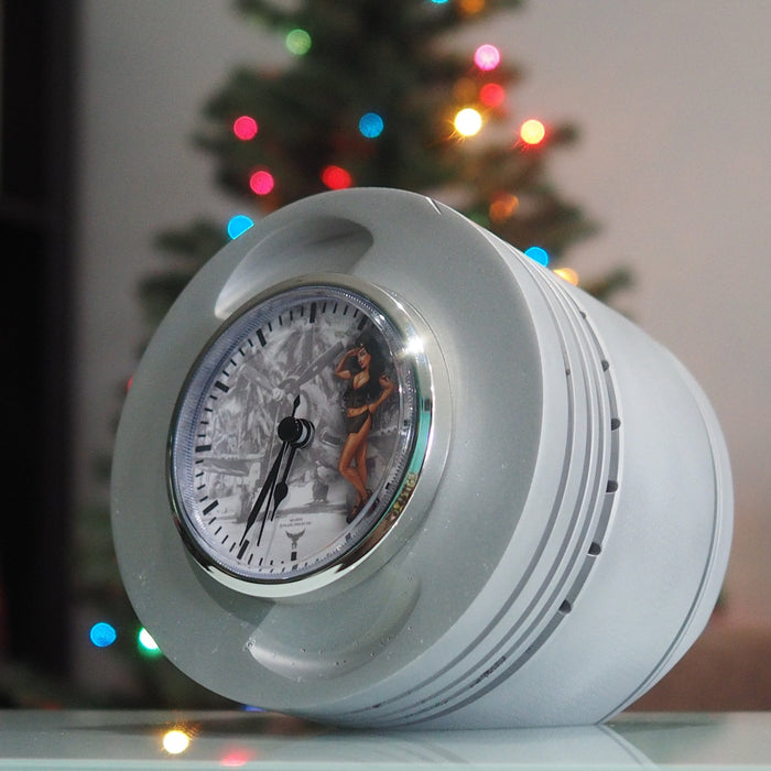 Pratt & Whitney F4U Corsair Pinup Girl R-2800 WWII Double Wasp Raw Radial Engine Piston Desk Clock - Prop and Piston