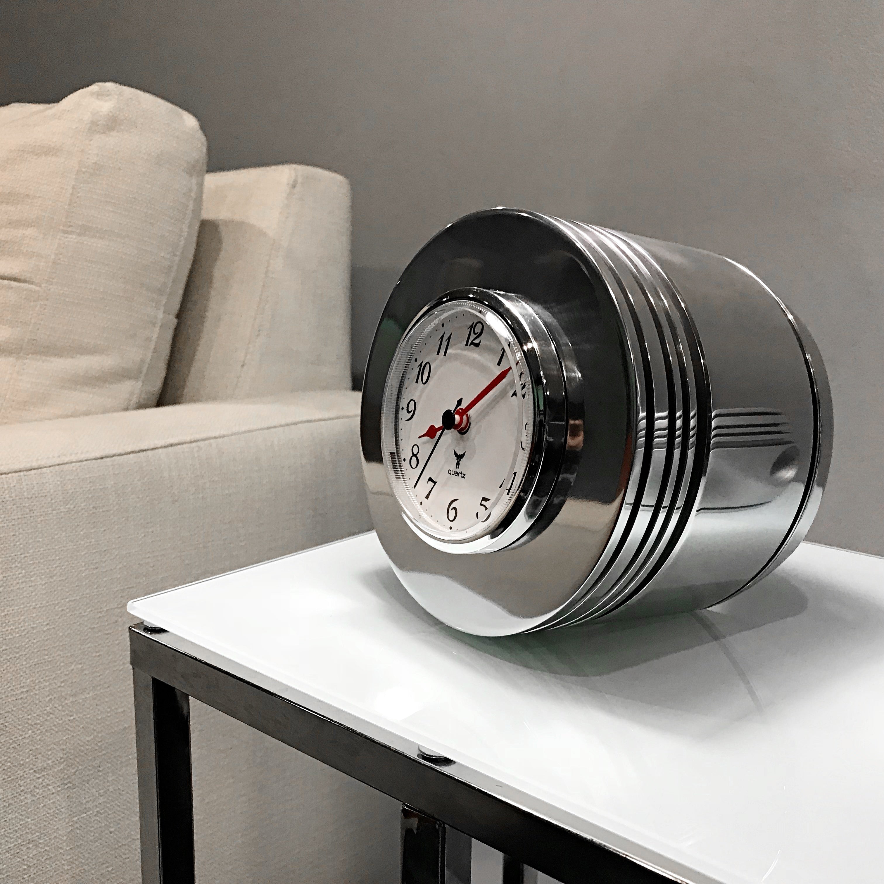 Pratt &amp; Whitney R-2800 F4U Corsair Fighter Airplane Radial Engine Chrome Piston Clock