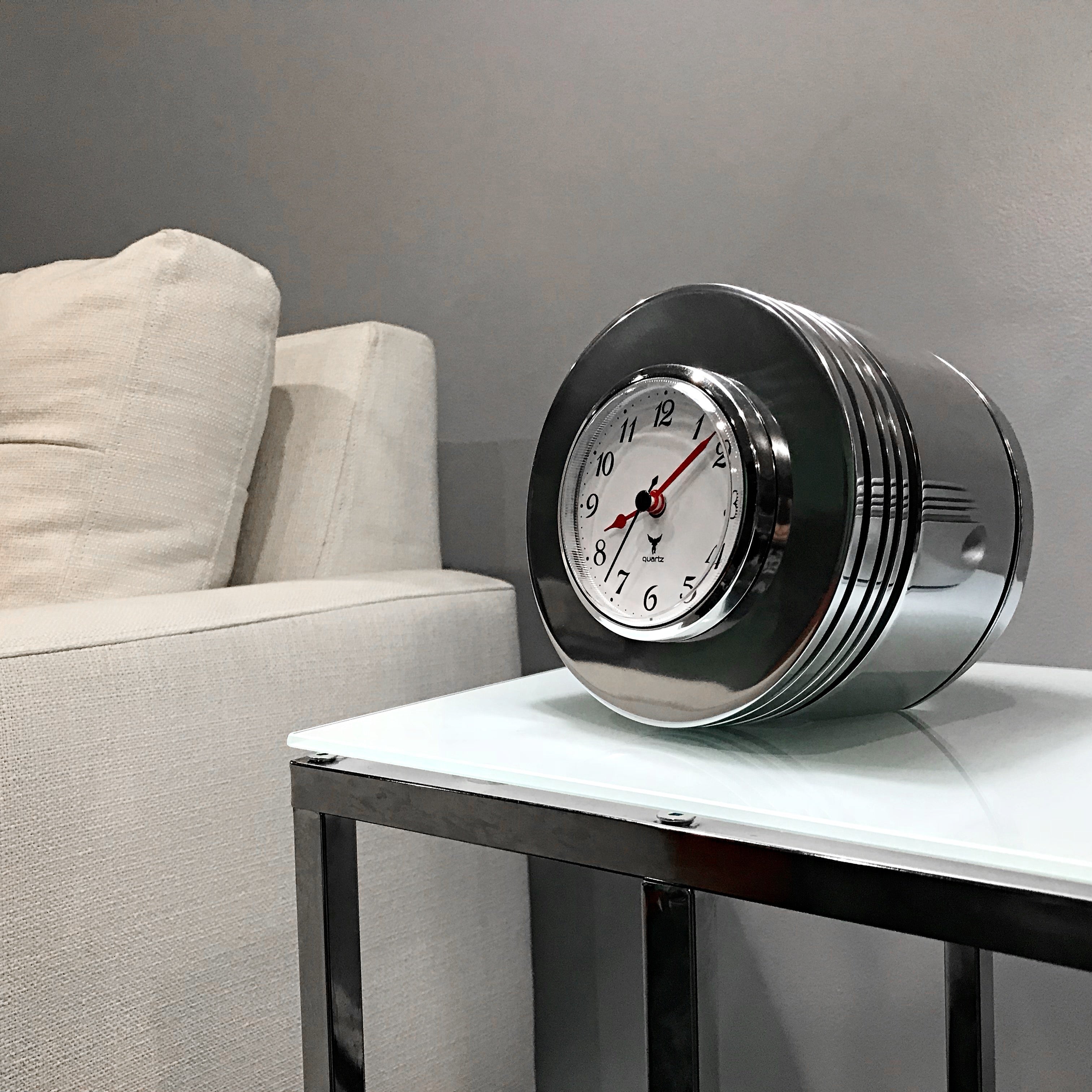 Pratt &amp; Whitney R-2800 F4U Corsair Fighter Airplane Radial Engine Chrome Piston Clock