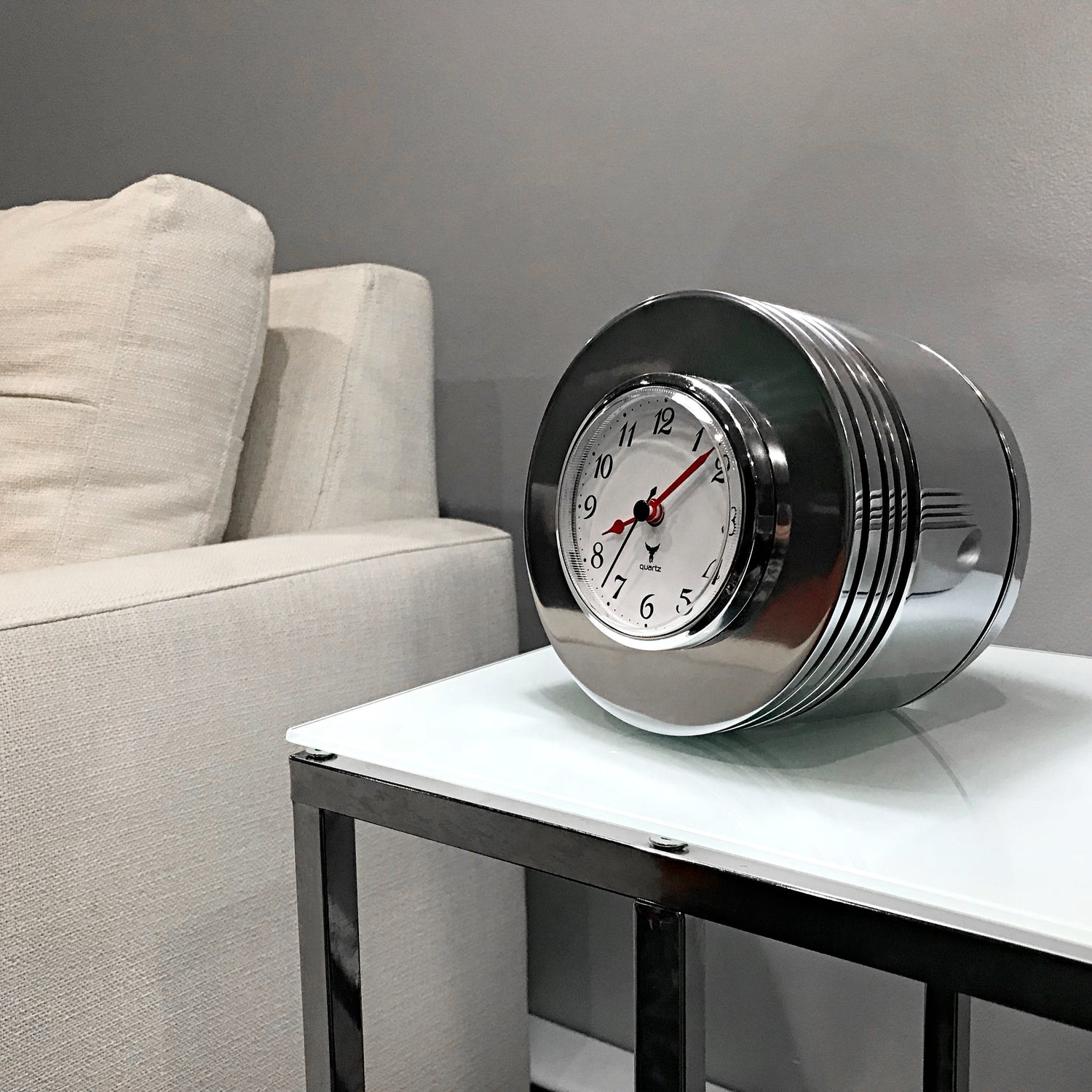 Pratt &amp; Whitney R-2800 F4U Corsair Fighter Airplane Radial Engine Chrome Piston Clock