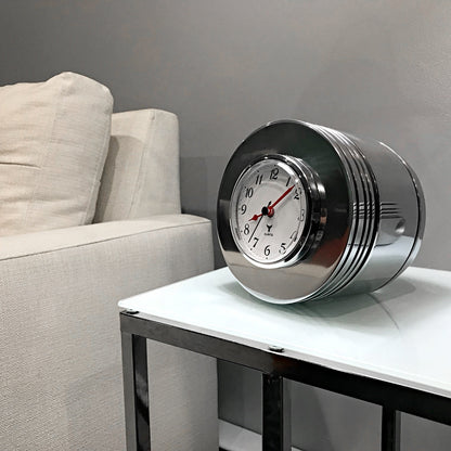 Pratt &amp; Whitney R-2800 F4U Corsair Fighter Airplane Radial Engine Chrome Piston Clock