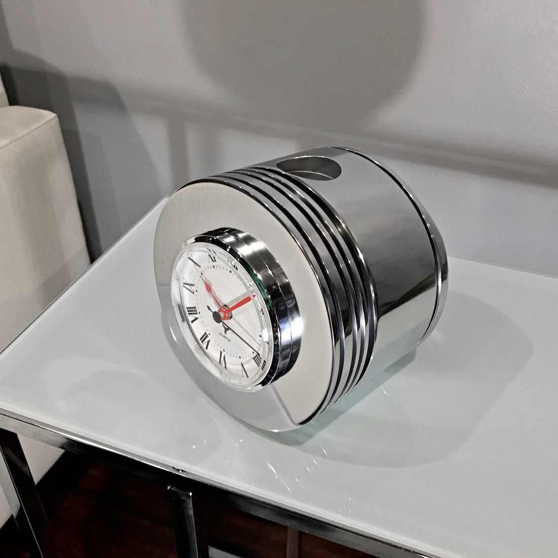 Pratt &amp; Whitney R-2800 F4U Corsair Fighter Airplane Radial Engine Chrome Piston Clock
