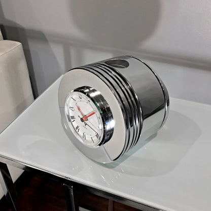 Pratt &amp; Whitney R-2800 F4U Corsair Fighter Airplane Radial Engine Chrome Piston Clock