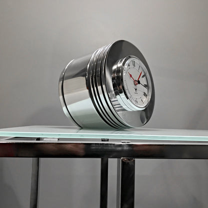 Pratt &amp; Whitney R-2800 F4U Corsair Fighter Airplane Radial Engine Chrome Piston Clock
