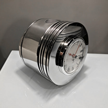 Pratt &amp; Whitney R-2800 F4U Corsair Fighter Airplane Radial Engine Chrome Piston Clock