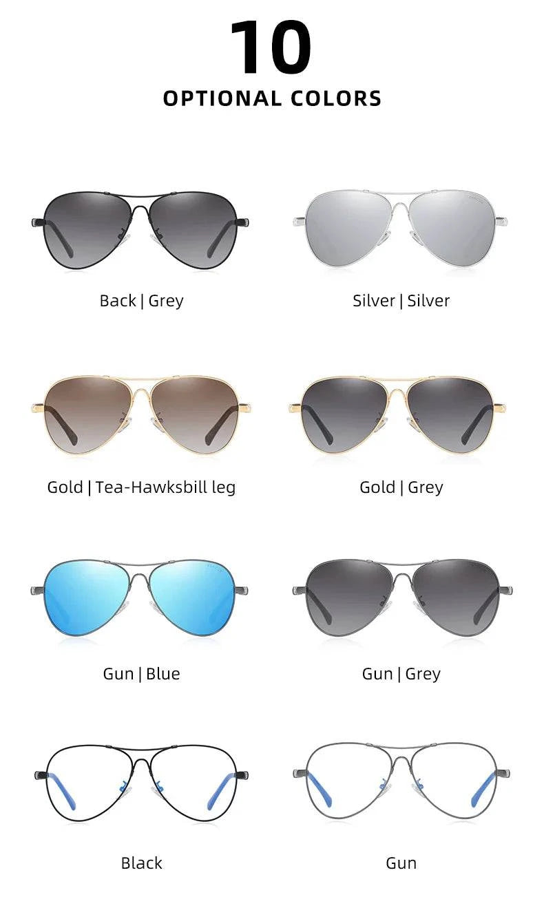 BARCUR Polarized Pilot Sunglasses for Men – Stylish Anti Blue Light UV400 Protection Gradient Mirror Lens Stainless Steel Trendy Frame – Fashion Aviator Sun Glasses for Men Ideal for Driving Travel Summer & Outdoor Activities