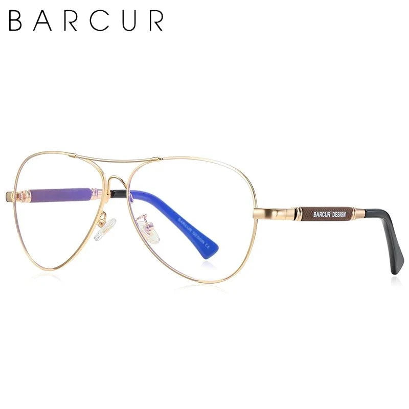 BARCUR Polarized Pilot Sunglasses for Men – Stylish Anti Blue Light UV400 Protection Gradient Mirror Lens Stainless Steel Trendy Frame – Fashion Aviator Sun Glasses for Men Ideal for Driving Travel Summer &amp; Outdoor Activities