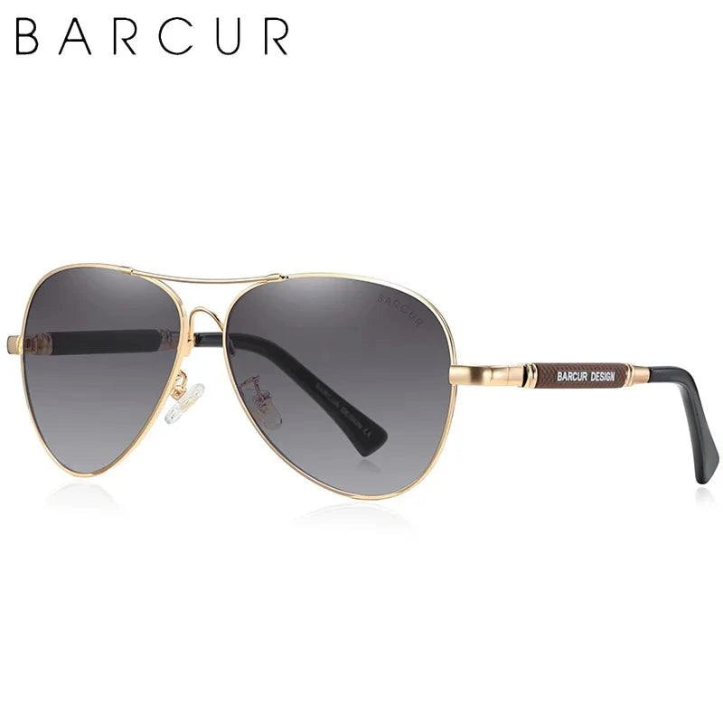 BARCUR Polarized Pilot Sunglasses for Men – Stylish Anti Blue Light UV400 Protection Gradient Mirror Lens Stainless Steel Trendy Frame – Fashion Aviator Sun Glasses for Men Ideal for Driving Travel Summer &amp; Outdoor Activities