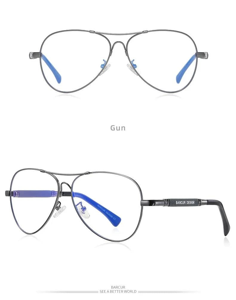 BARCUR Polarized Pilot Sunglasses for Men – Stylish Anti Blue Light UV400 Protection Gradient Mirror Lens Stainless Steel Trendy Frame – Fashion Aviator Sun Glasses for Men Ideal for Driving Travel Summer &amp; Outdoor Activities