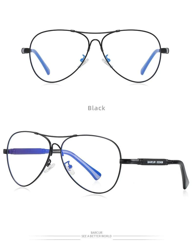BARCUR Polarized Pilot Sunglasses for Men – Stylish Anti Blue Light UV400 Protection Gradient Mirror Lens Stainless Steel Trendy Frame – Fashion Aviator Sun Glasses for Men Ideal for Driving Travel Summer &amp; Outdoor Activities