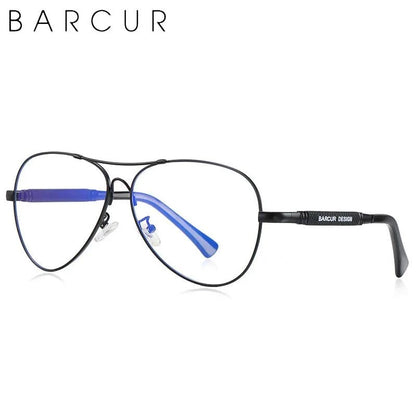 BARCUR Polarized Pilot Sunglasses for Men – Stylish Anti Blue Light UV400 Protection Gradient Mirror Lens Stainless Steel Trendy Frame – Fashion Aviator Sun Glasses for Men Ideal for Driving Travel Summer &amp; Outdoor Activities