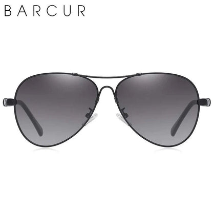 BARCUR Polarized Pilot Sunglasses for Men – Stylish Anti Blue Light UV400 Protection Gradient Mirror Lens Stainless Steel Trendy Frame – Fashion Aviator Sun Glasses for Men Ideal for Driving Travel Summer &amp; Outdoor Activities