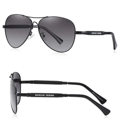 BARCUR Polarized Pilot Sunglasses for Men – Stylish Anti Blue Light UV400 Protection Gradient Mirror Lens Stainless Steel Trendy Frame – Fashion Aviator Sun Glasses for Men Ideal for Driving Travel Summer &amp; Outdoor Activities