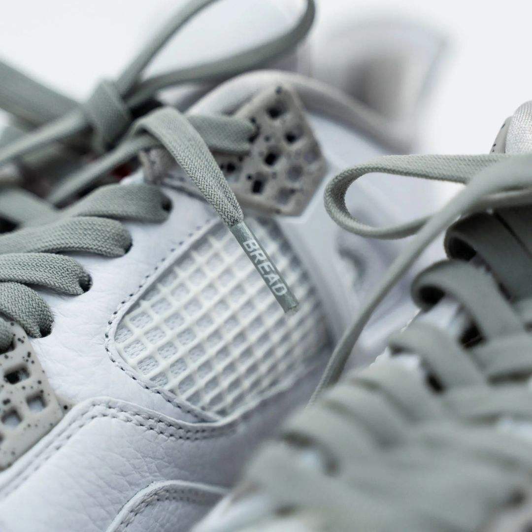 Vulture Gray stretchy Bread Laces shoelaces on shoes