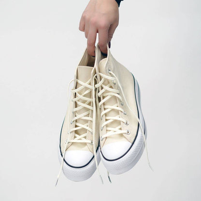 Stretchy Bread Laces securely tied on sneakers for easy slip-on shoes