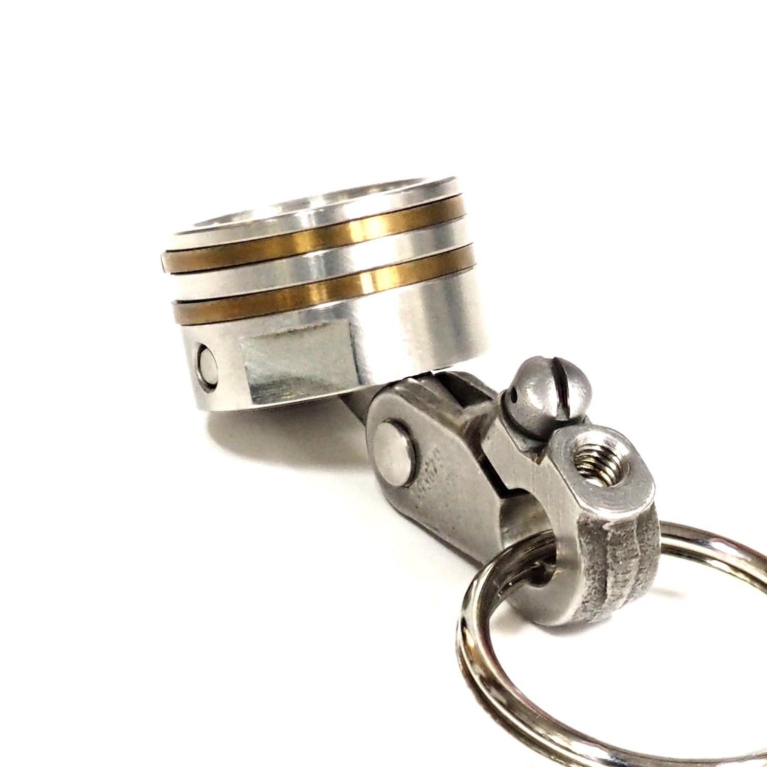 B-25 MItchell Bomber Wright R-2600 Radial Engine Stromberg Carburetor Mini Piston Keychain - Prop and Piston