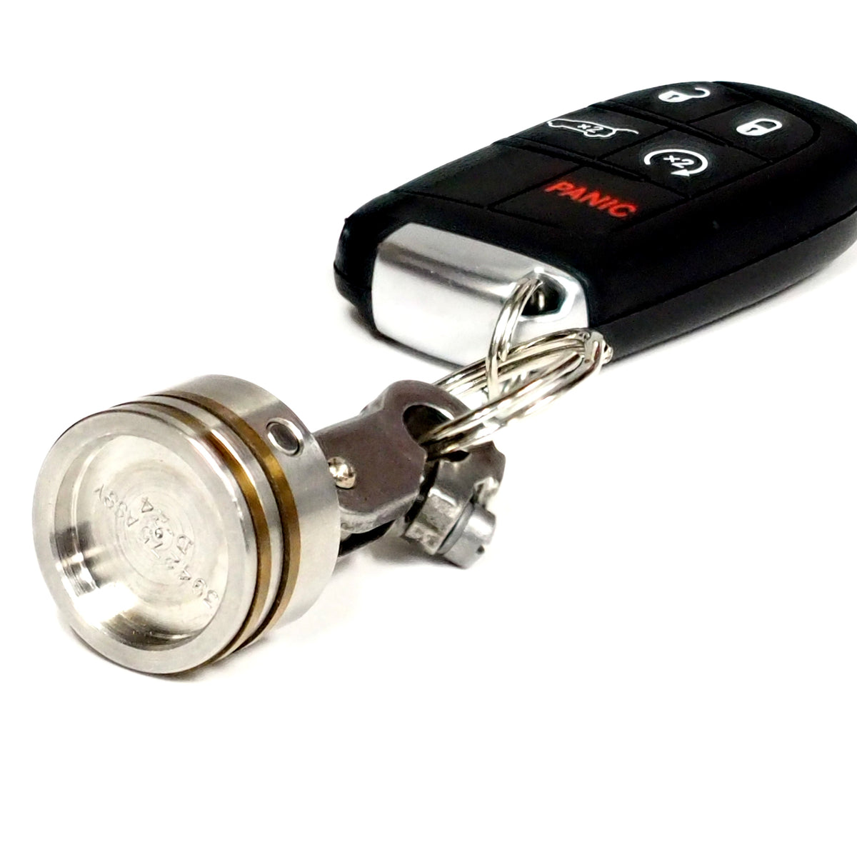 B-25 MItchell Bomber Wright R-2600 Radial Engine Stromberg Carburetor Mini Piston Keychain - Prop and Piston