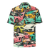 Seven Eighteen Button Up summer shirt with colorful sports car print, breathable moisture-wicking fabric, and oversized fit.