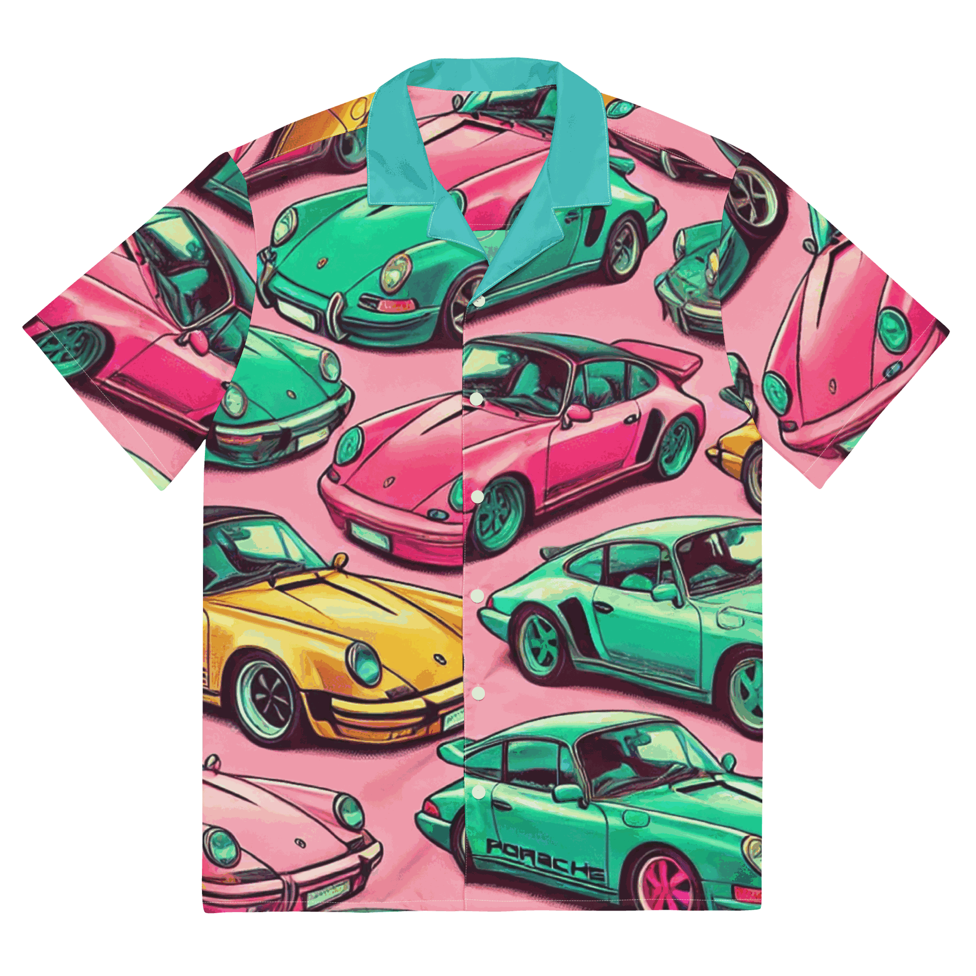 Lightweight moisture-wicking Hawaiian Button Up shirt with oversized fit and UPF50+ protection
