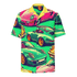 Button Up 4 summer shirt with vibrant car print, oversized fit, lightweight moisture-wicking fabric, and UPF50+ protection