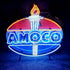 Amoco Gasoline Neon Sign Light - Prop and Piston