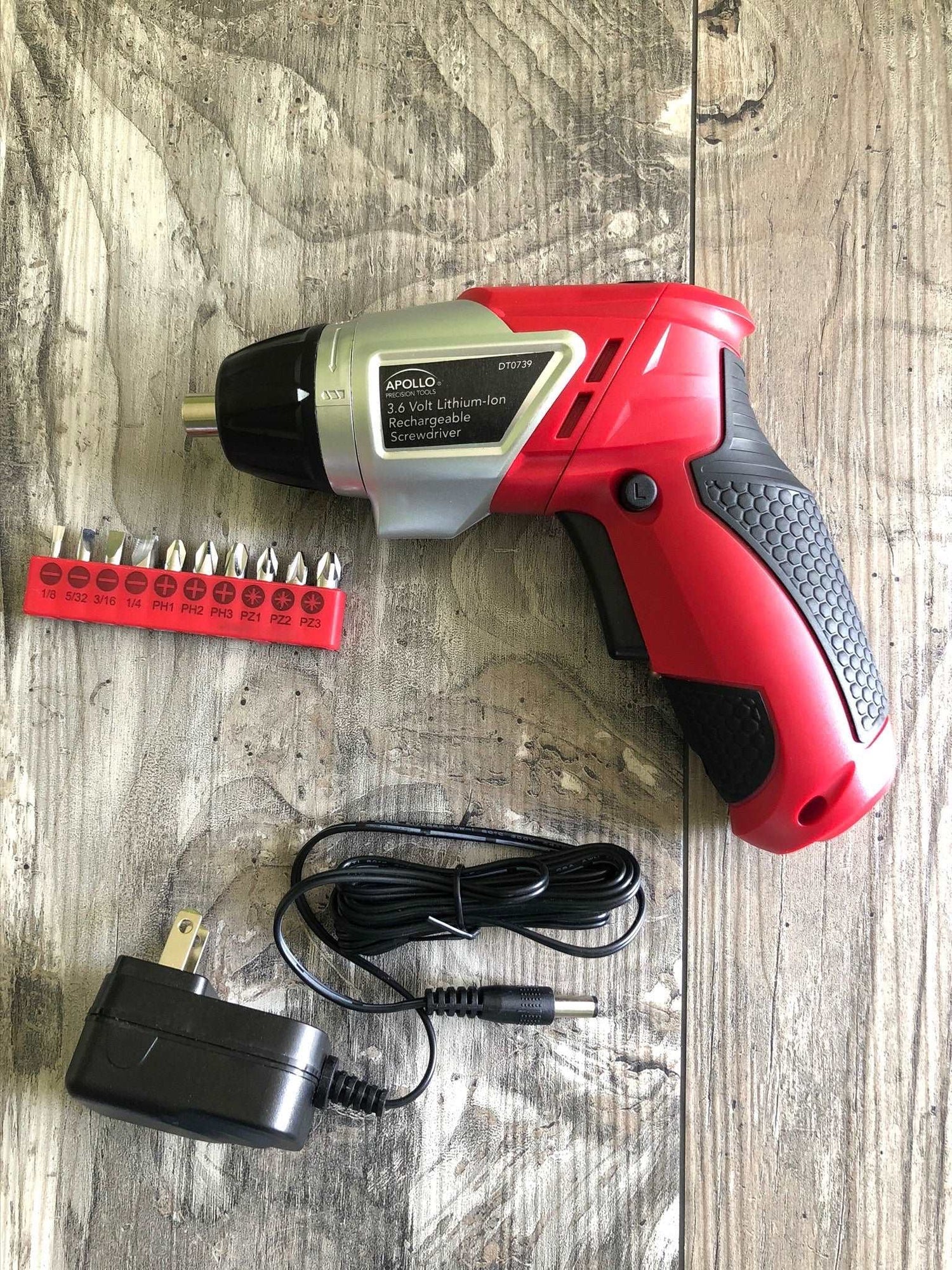161 piece household toolset with cordless 3.6V lithium-ion screwdriver and accessories in compact storage case