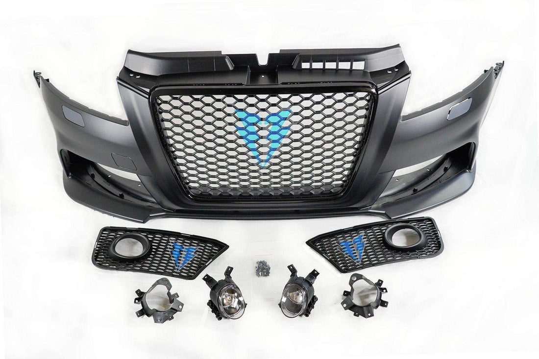 2009-2013 Audi A3 Facelift (Typ 8P) RS3 Style Front Bumper Conversion Kit - Prop and Piston