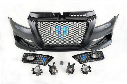 2009-2013 Audi A3 Facelift (Typ 8P) RS3 Style Front Bumper Conversion Kit - Prop and Piston