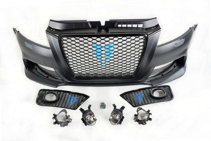 2009-2013 Audi A3 Facelift (Typ 8P) RS3 Style Front Bumper Conversion Kit - Prop and Piston
