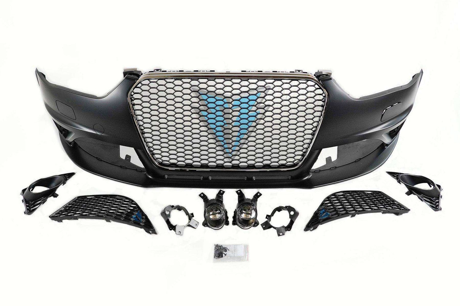 2013-2016 Audi A4 / S4 (B8.5) to RS4 Style Front Bumper Conversion Kit - Prop and Piston