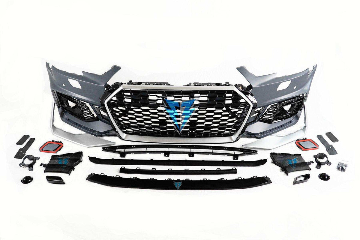 2017-2019 Audi A4 / S4 (B9) to RS4 Style Front Bumper Conversion Kit - Prop and Piston