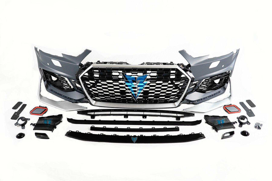 2017-2019 Audi A4 / S4 (B9) to RS4 Style Front Bumper Conversion Kit - Prop and Piston