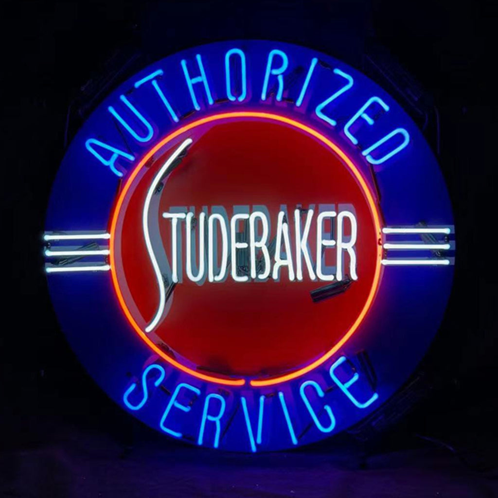 Authorized Studebaker Service Neon Signs Light - Prop and Piston