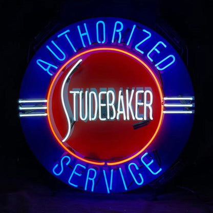 Authorized Studebaker Service Neon Signs Light - Prop and Piston