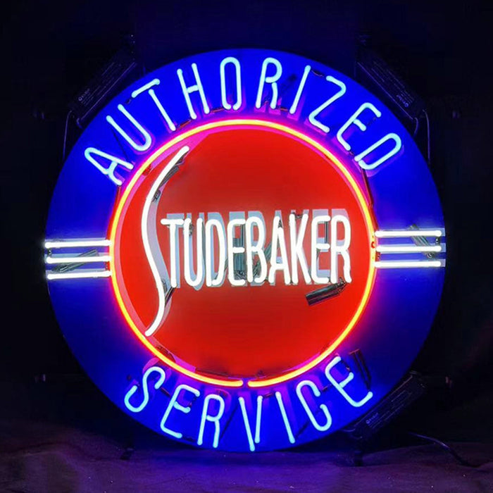 Authorized Studebaker Service Neon Signs Light - Prop and Piston