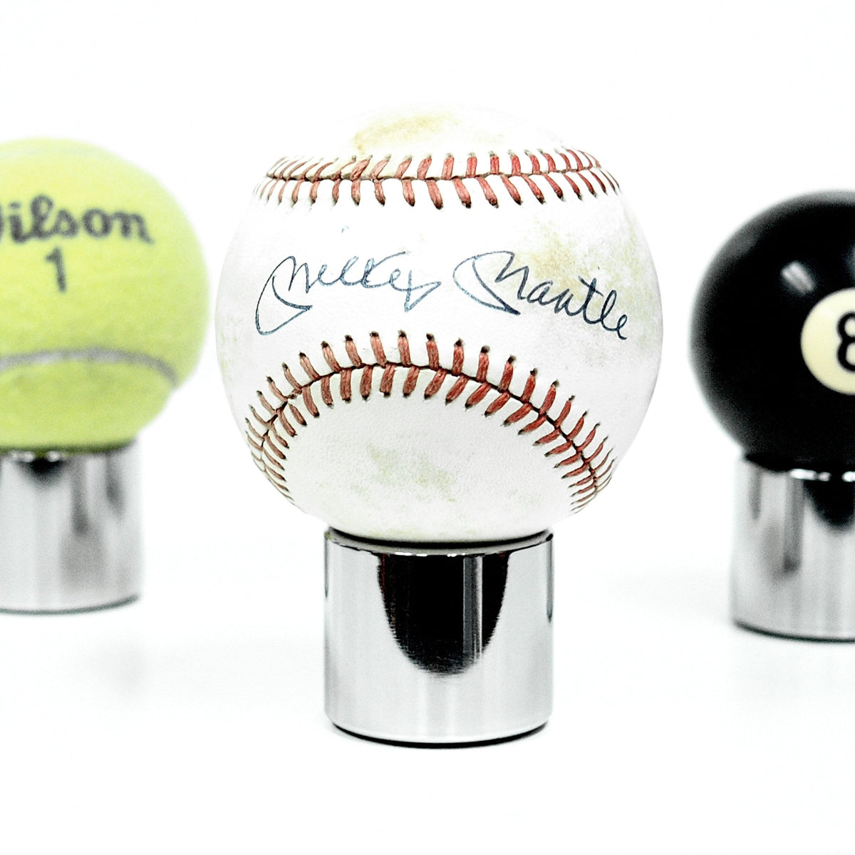 Premium Polished Baseball | Tennis | Billiard Ball Display Stand made from Airplane Parts Version II - Prop and Piston