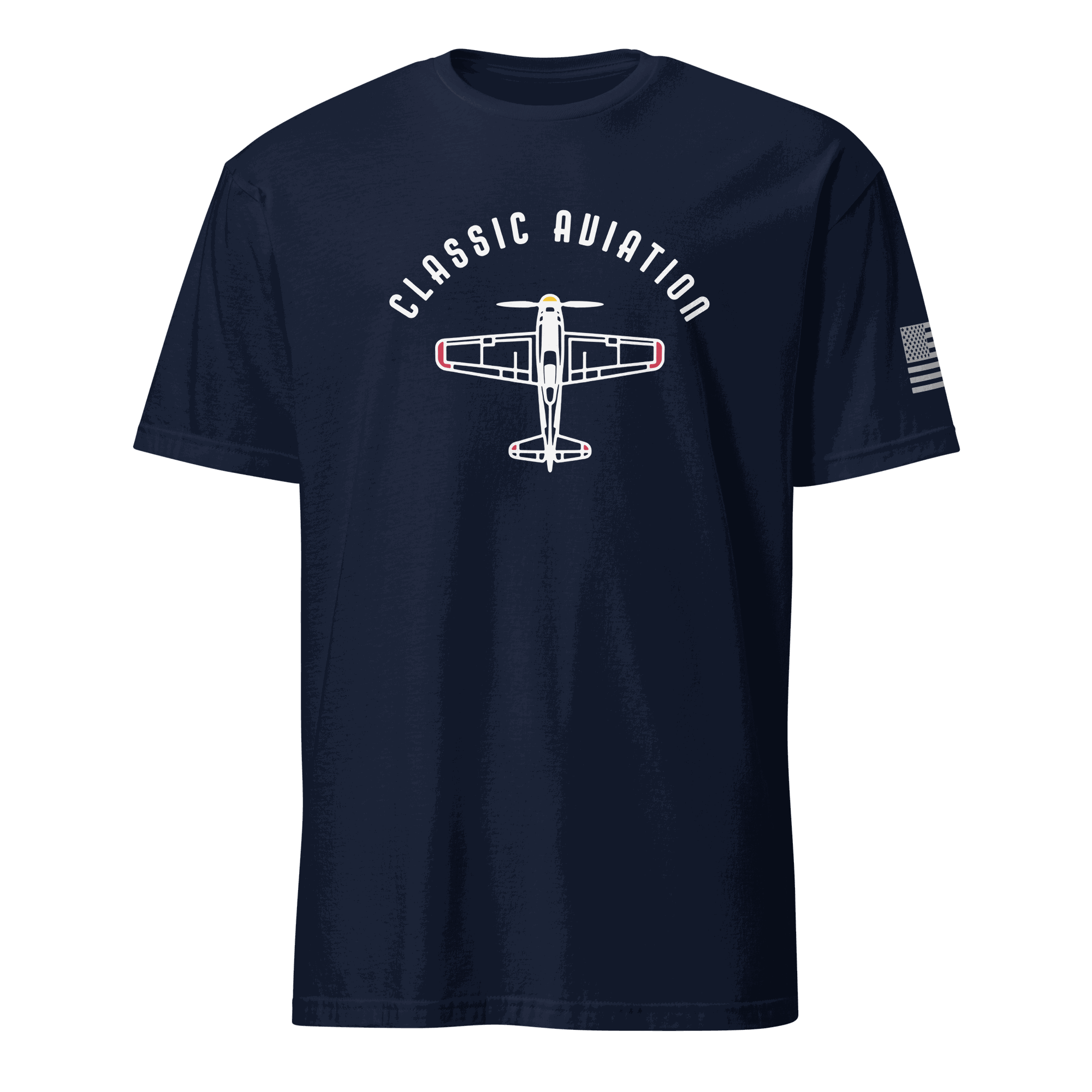 Aviation tee shirts for Pilots Vintage Airplane Silhouette Shirt - Prop and Piston