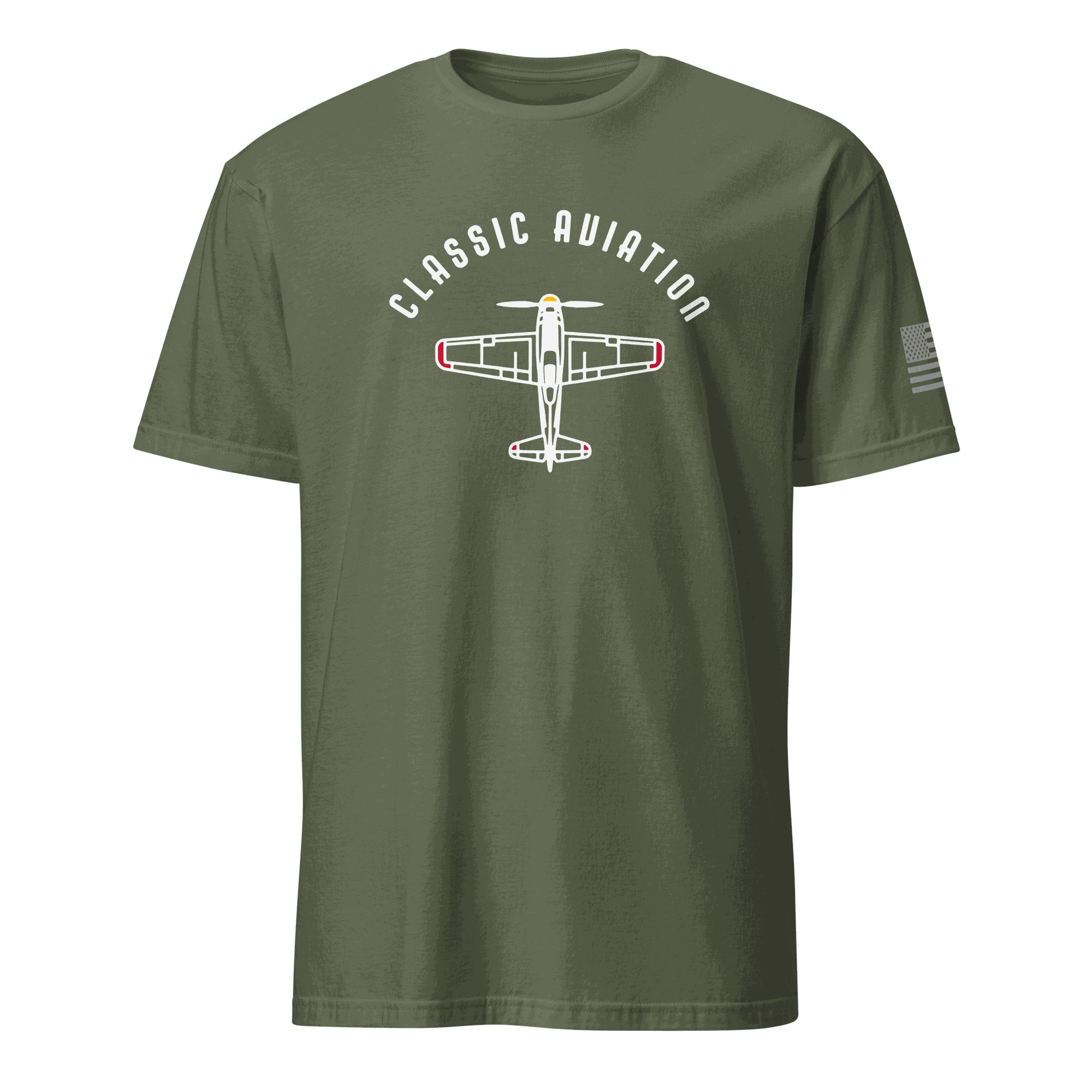 Aviation tee shirts for Pilots Vintage Airplane Silhouette Shirt - Prop and Piston