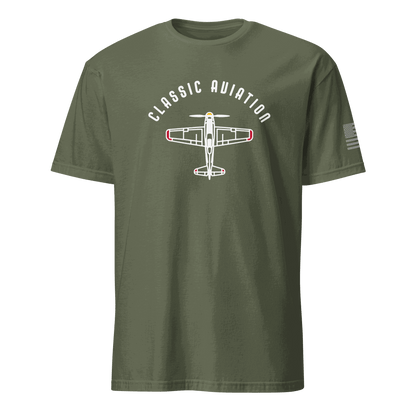 Aviation tee shirts for Pilots Vintage Airplane Silhouette Shirt - Prop and Piston