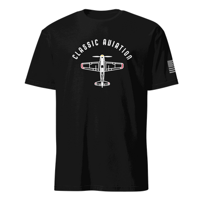 Aviation tee shirts for Pilots Vintage Airplane Silhouette Shirt - Prop and Piston