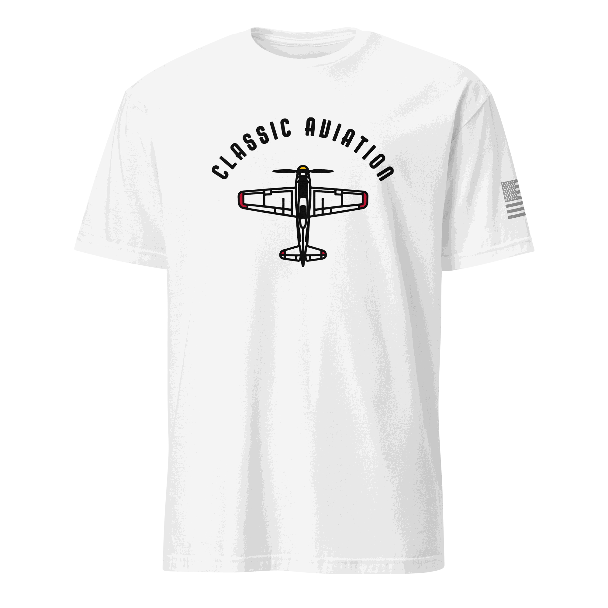 Aviation tee shirts for Pilots Vintage Airplane Silhouette Shirt - Prop and Piston