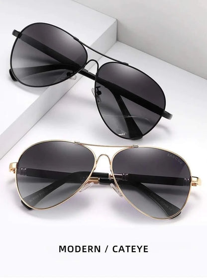 BARCUR Polarized Pilot Sunglasses for Men – Stylish Anti Blue Light UV400 Protection Gradient Mirror Lens Stainless Steel Trendy Frame – Fashion Aviator Sun Glasses for Men Ideal for Driving Travel Summer &amp; Outdoor Activities - Prop and Piston