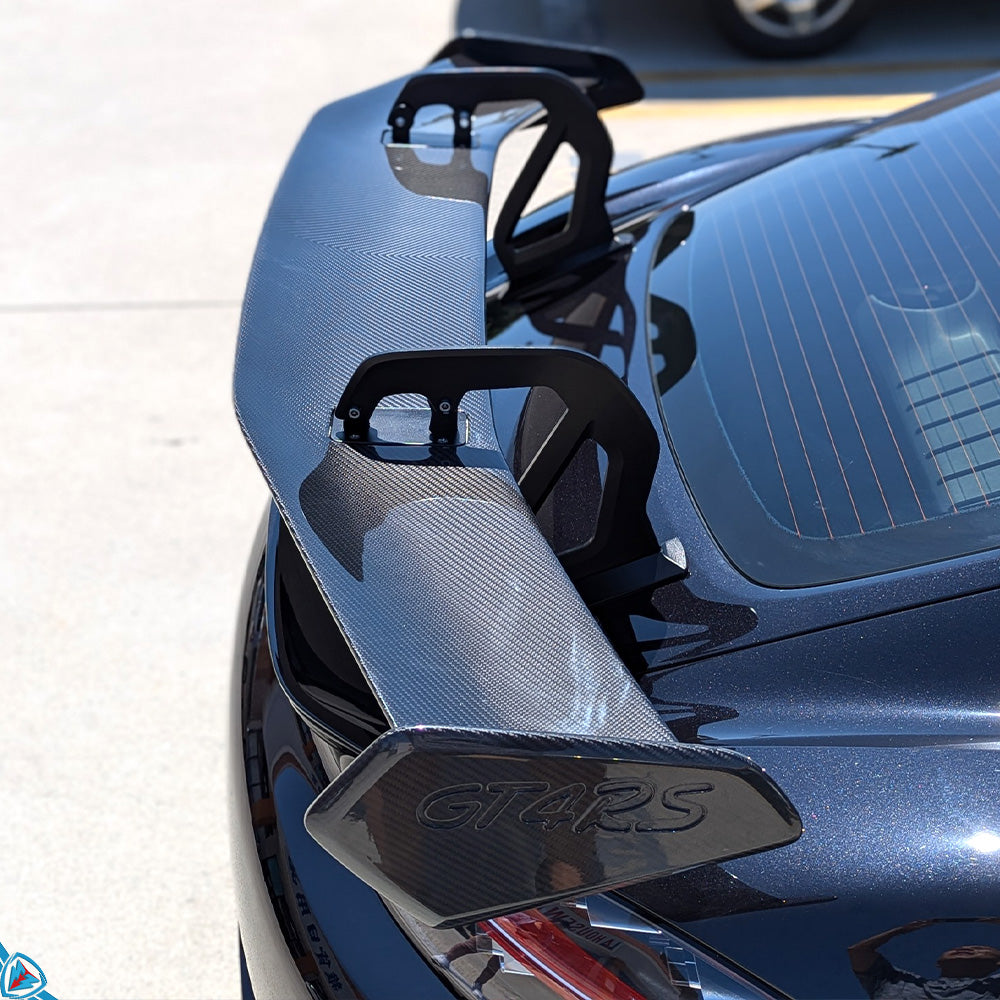 2017-2025 Porsche 718 Boxster & Cayman (982) Dry Carbon Fiber GT4 RS Style Swan Neck Wing