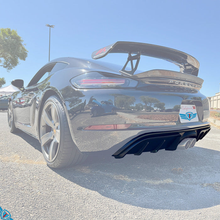 2017-2025 Porsche 718 Boxster & Cayman (982) GT4 Style Polypropylene Rear Diffuser | E3Tuning