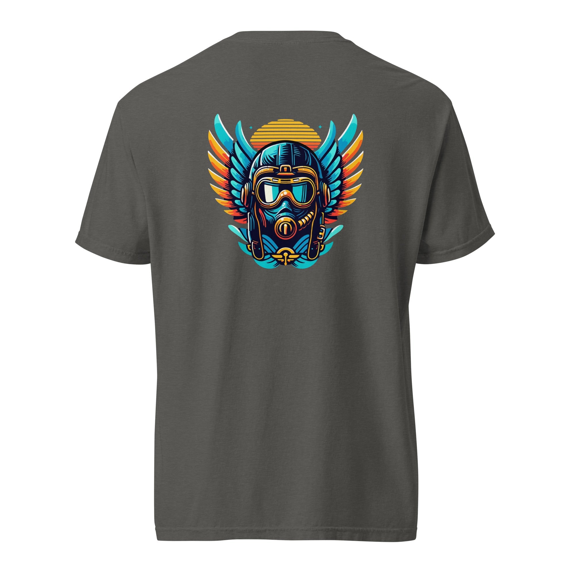 Blue and Orange Flight Helmet - Prop and Piston