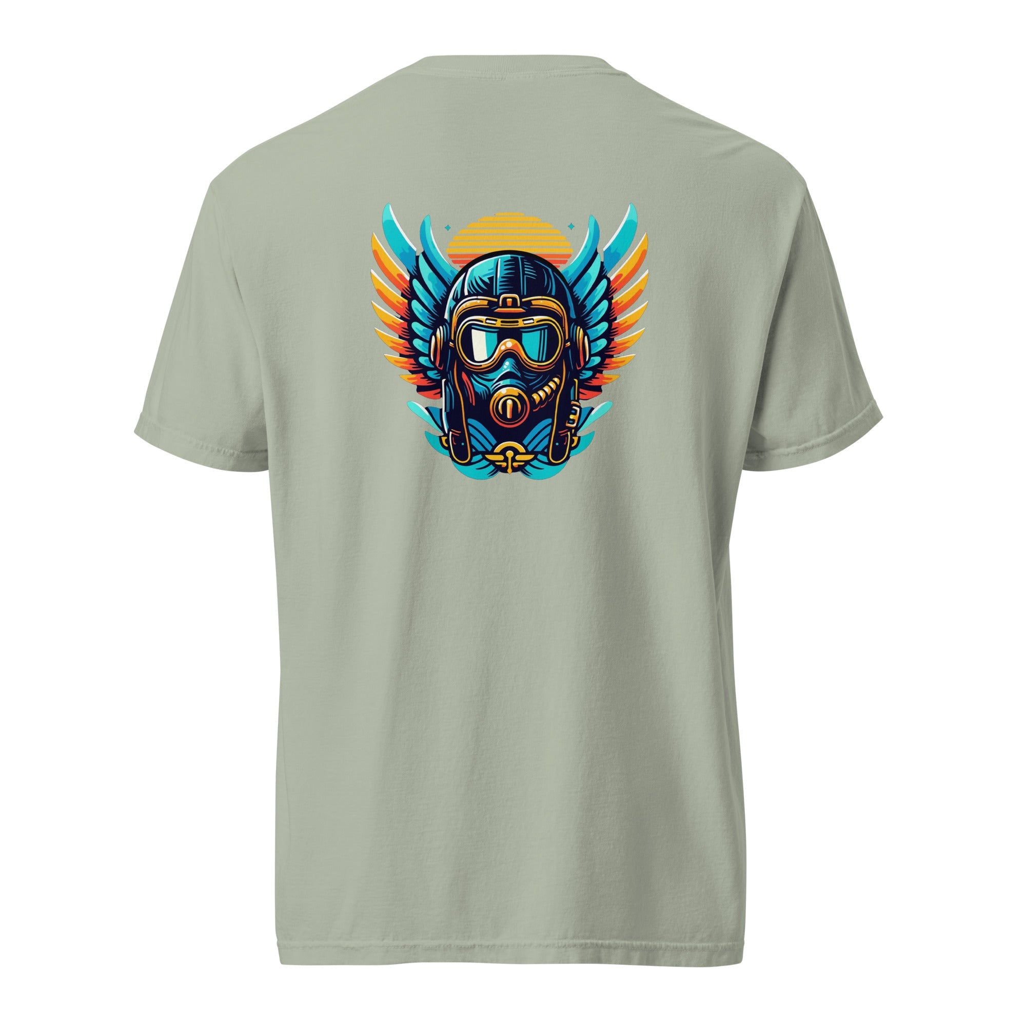 Blue and Orange Flight Helmet - Prop and Piston
