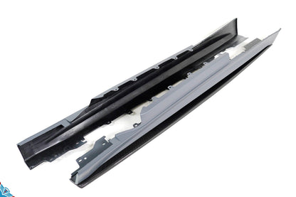 2014-2020 BMW 4 Series (F32/F33) &amp; M3/M4 (F8X) M Performance Style Carbon Fiber Side Skirt Extensions (Pair) | FYBR Aerodynamics