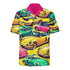Button Up 2 summer shirt with colorful vintage car print, oversized fit, featherlight moisture-wicking fabric, and UPF50+ protection